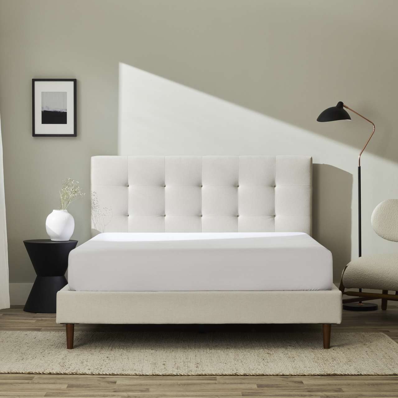 Upholstered Bed Frame - Silk & Snow