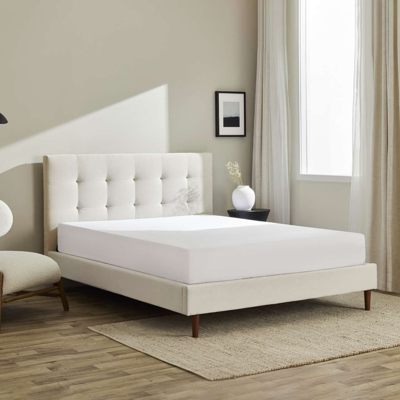 Upholstered Bed Frame - Silk & Snow