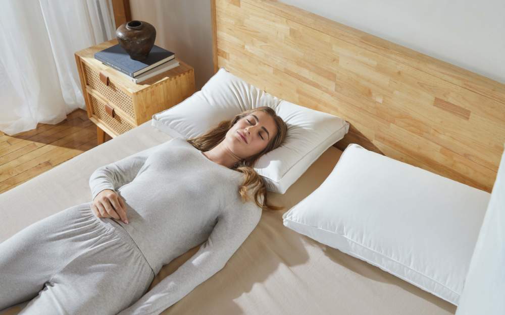 Meilleur oreiller en duvet pour les dormeurs sur le dos