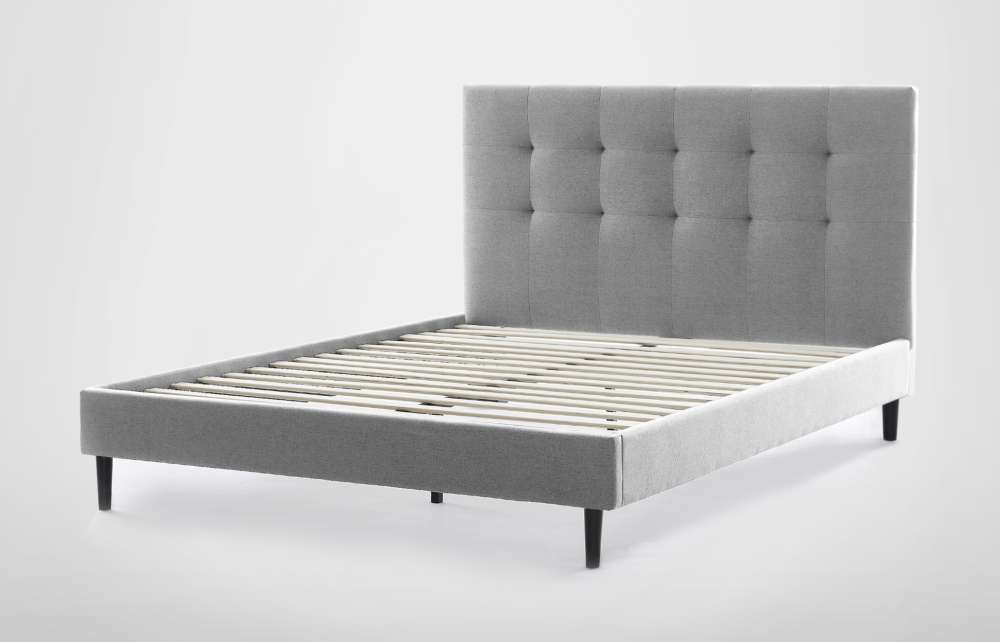Upholstered Bed Frame Silk Snow, Upholstered Bed Frame And Headboard Queen Size Difference