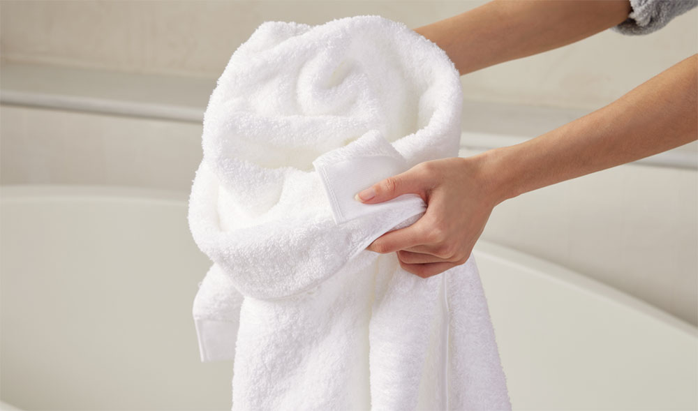 Terry Bath Towels - Silk & Snow