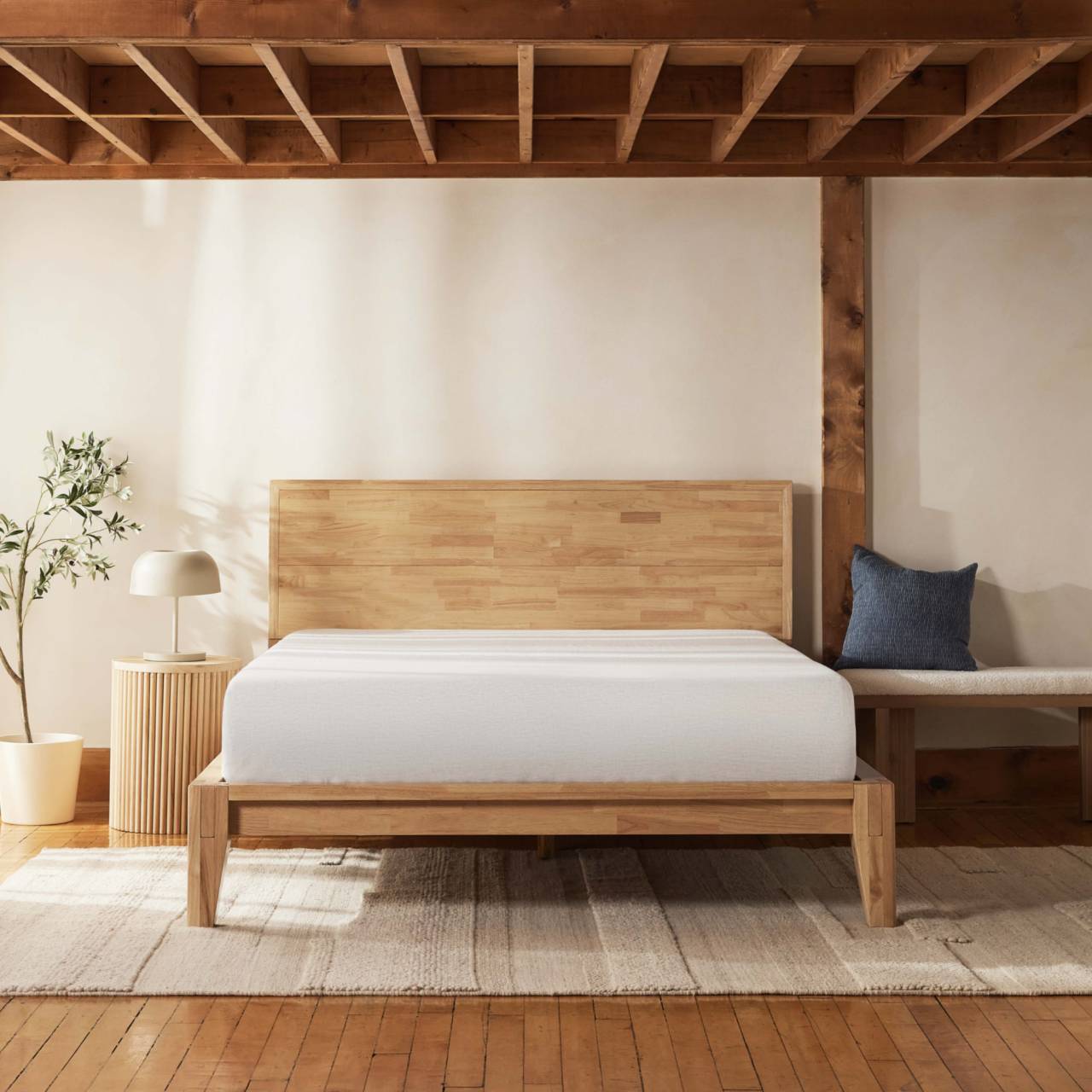 Wooden Bed Frame - Silk & Snow