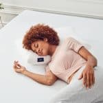 Woman sleeping on side