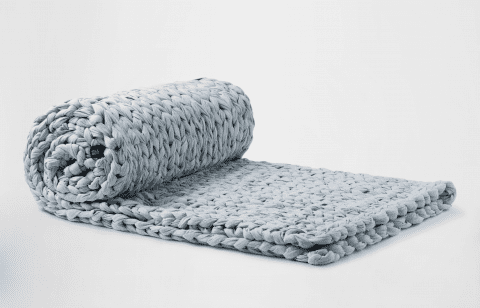 Hand Knitted Weighted Blanket – Natural